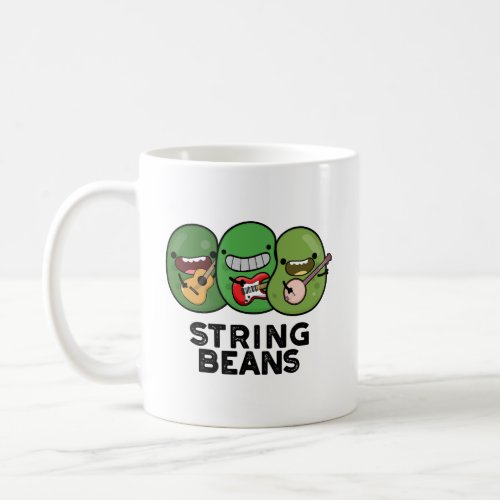String Beans Funny Vegetable Pun  Coffee Mug