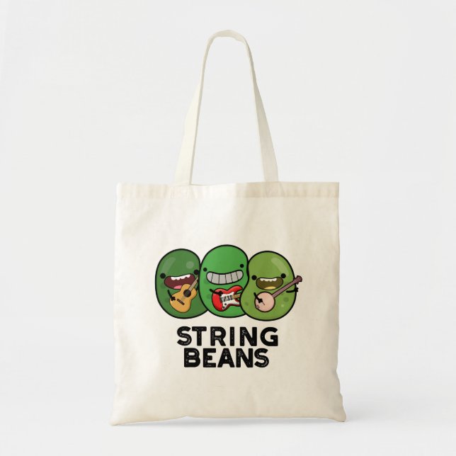 String Beans Funny Vegetable Pun  Tote Bag (Front)