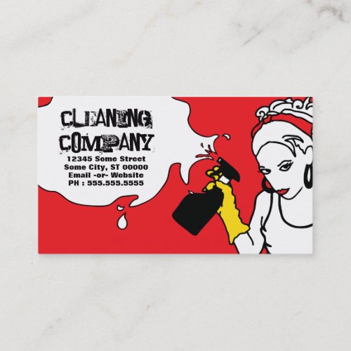 string cleaning business cards