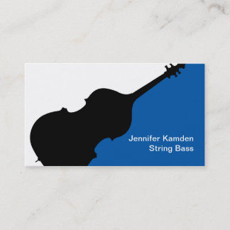 String Double Bass Player Teacher Studio Business Card