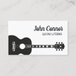 String Guitar Private Lessons Music Teacher Simple Business Card