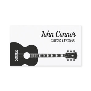 String Guitar Private Lessons Music Teacher Simple Business Card
