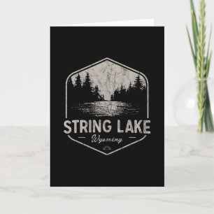 String Lake Wyoming Outdoors Vintage Card