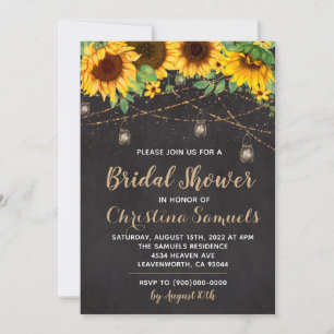 String Light Bridal Shower Invitation