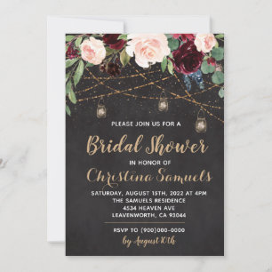 String Light Bridal Shower Invitation
