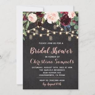 String Light Bridal Shower Invitation