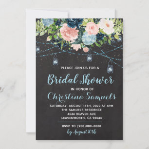 String Light Bridal Shower Invitation