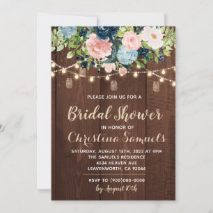 String Light Bridal Shower Invitation