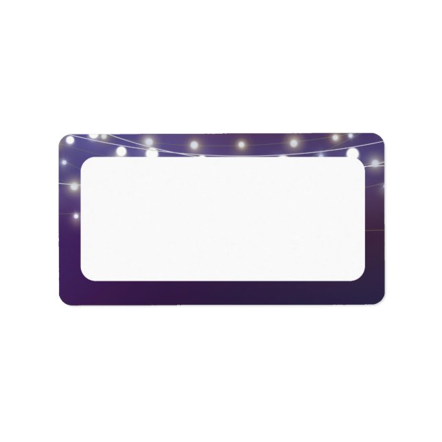 String Light Evening Blank Address Label (Front)