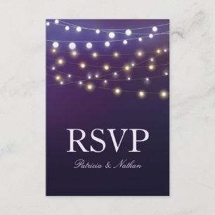 String Light Evening Wedding RSVP