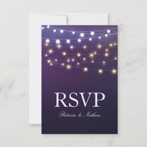 String Light Evening Wedding RSVP