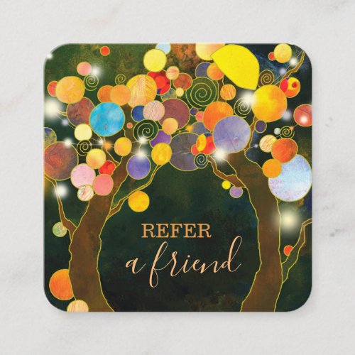String Light Love Trees Business Referral Card