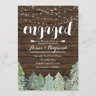 String Light Winter engagement party Invitation