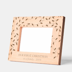 String Lights 1st Christmas As A Family Engraved Frames