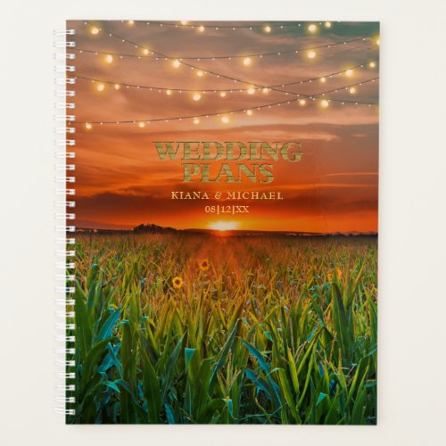 String Lights and Sunset Wedding ID525 Planner