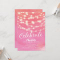 String Lights Celebrate Adult Birthday Invitation | Zazzle