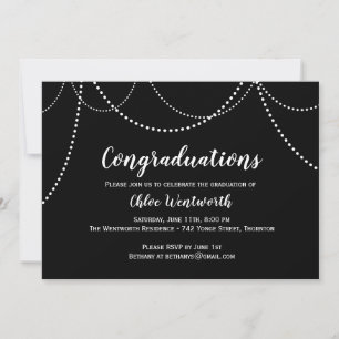 String Lights Congraduation Graduation Invitation