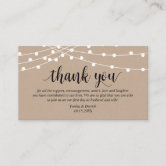 Modern Dark Grey Script, Wedding Thank you Enclosure Card