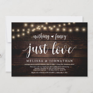 String Lights Farm, Wedding Elopement Dinner Party Invitation