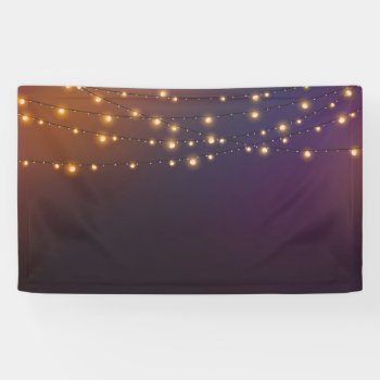 String Lights Festive Backdrop Banner by Sideview at Zazzle