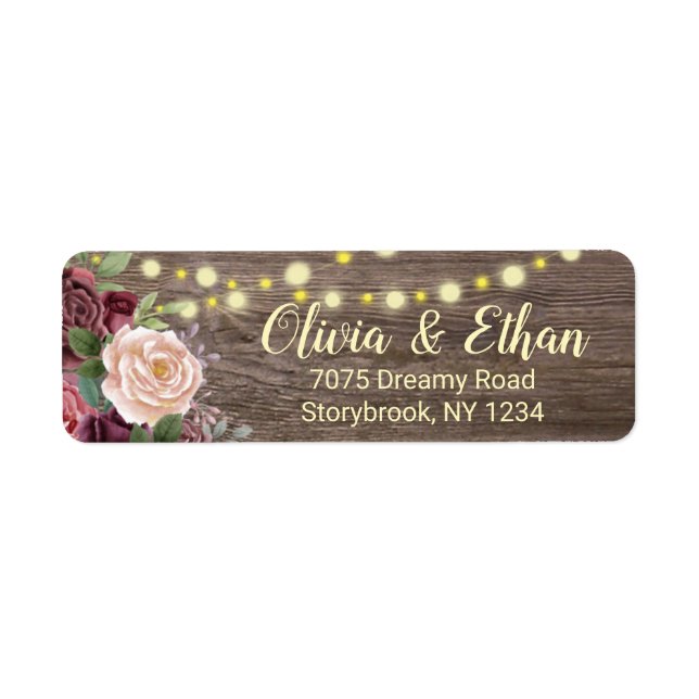 String Lights Floral Label (Front)