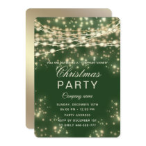 string lights  gold  corporate Christmas party  Invitation