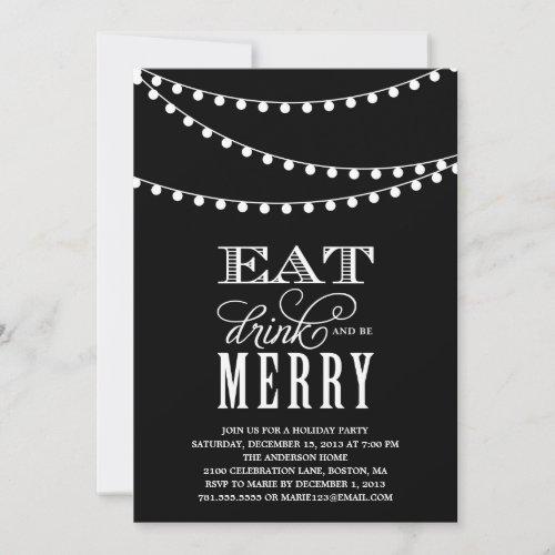 STRING LIGHTS | HOLIDAY PARTY INVITATION