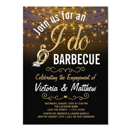 string lights i do bbq invitations zazzle com