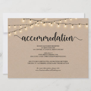 String Lights Kraft, Accommodation Enclosed Card
