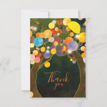 String Lights Love Trees Wedding Thank You by BridalHeaven at Zazzle