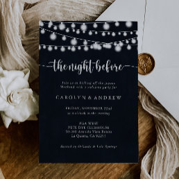 String Lights Night Before Rehearsal Dinner  Invitation