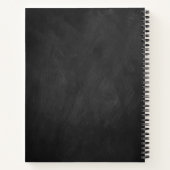 String Lights On Chalkboard Bridal Shower Recipe Notebook (Back)