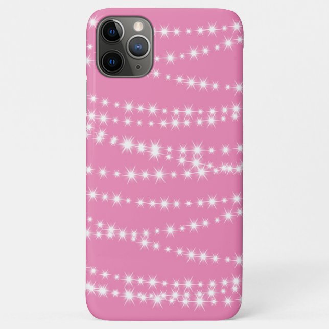 String Lights on pink iPhone Case (Back)