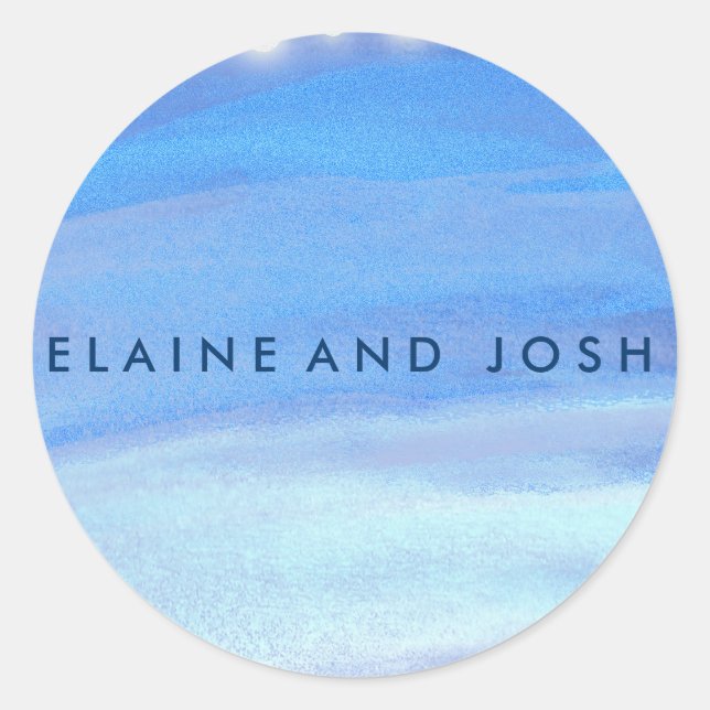 String lights on the water classic round sticker (Front)