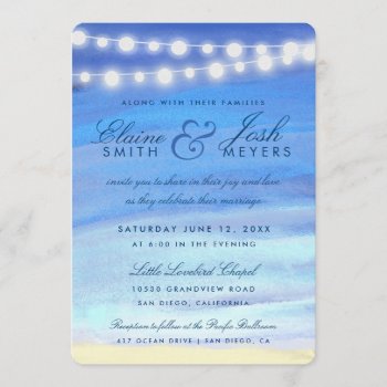String Lights On The Water Invitation by perfectwedding at Zazzle