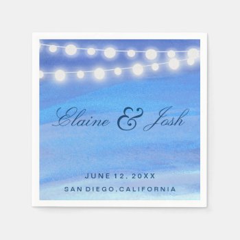 String Lights On The Water Napkins by perfectwedding at Zazzle