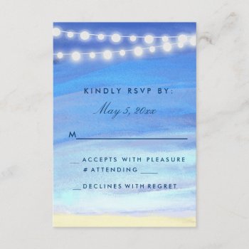 String Lights On The Water Rsvp by perfectwedding at Zazzle