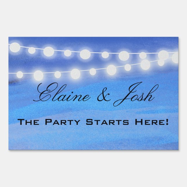 String lights on the water sign (Front)