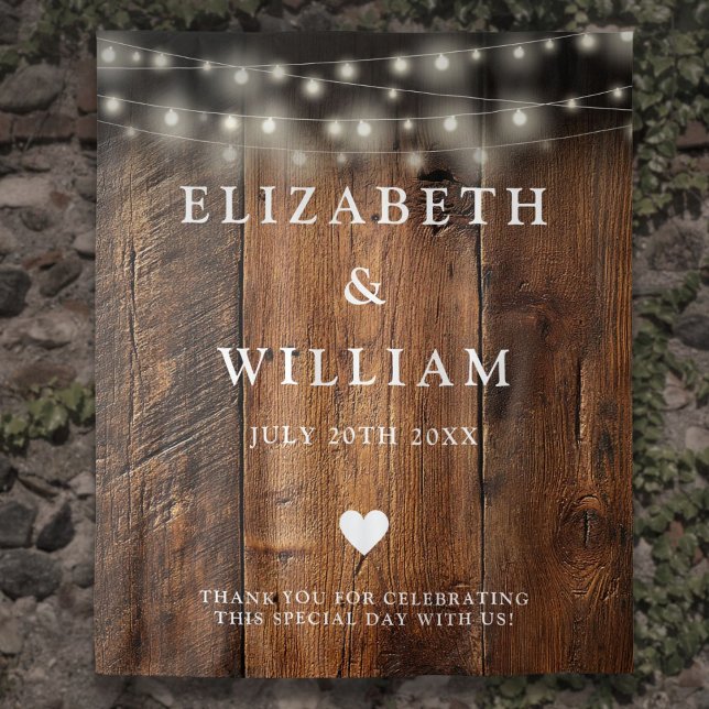 String Lights Rustic Wood Photo Booth Backdrop (String Lights Rustic Wood Photo Booth Backdrop)