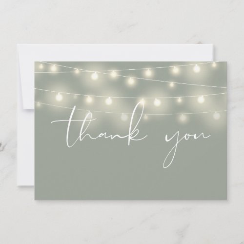 String Lights Sage Green Script Calligraphy