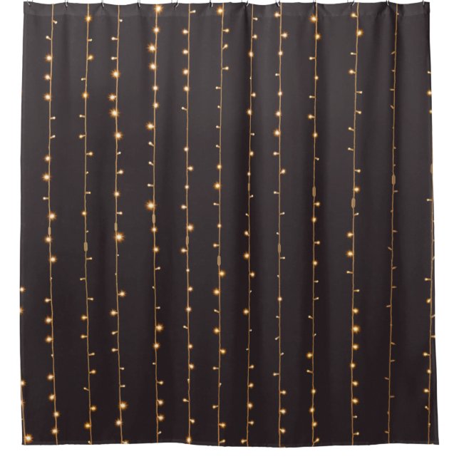 String lights shower curtain (Front)