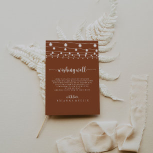 String Lights Terracotta Wedding Wishing Well Enclosure Card
