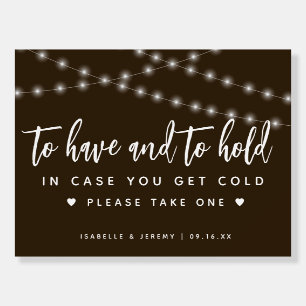 String Lights To Have and To Hold Wedding Foam Board