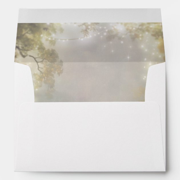 String Lights Tree Branches Dreamy Wedding Envelope