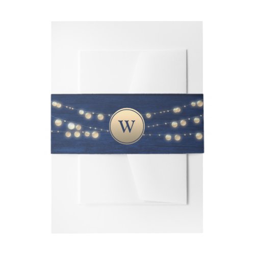 String Lights Wedding Invitation Belly Band