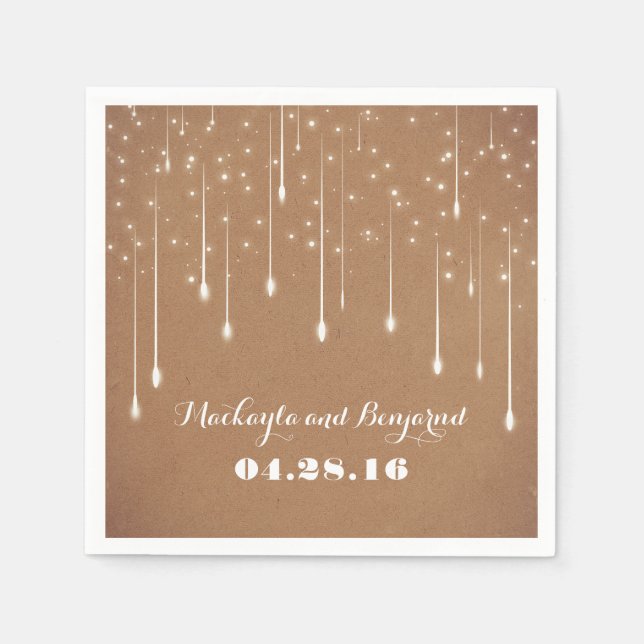 String Lights Wedding Modern Napkins (Front)