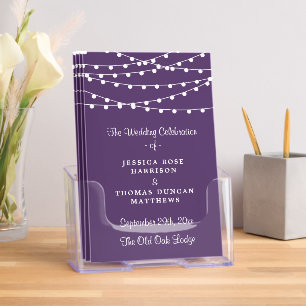 String Lights Wedding Program Brochure