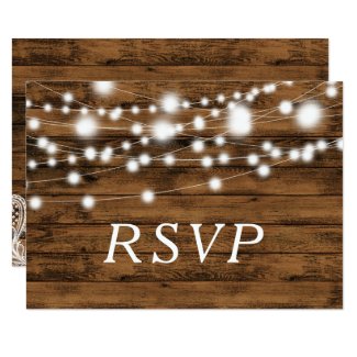 String Lights Wood and Lace RSVP Announcement