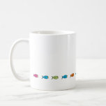 String of Fish Coffee Mug<br><div class="desc">Very simple, modern design - a line of colorful fish.</div>