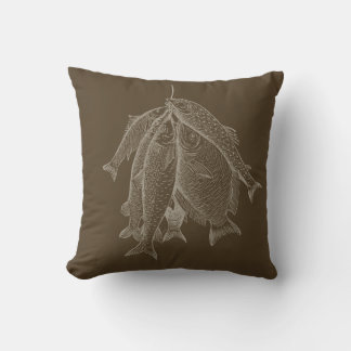 String Of Fish Throw Pillow